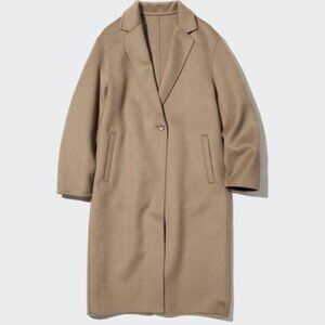 UNIQLO Double Face Long Coat in Beige